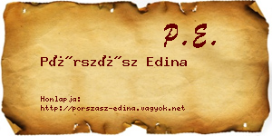 Pórszász Edina névjegykártya